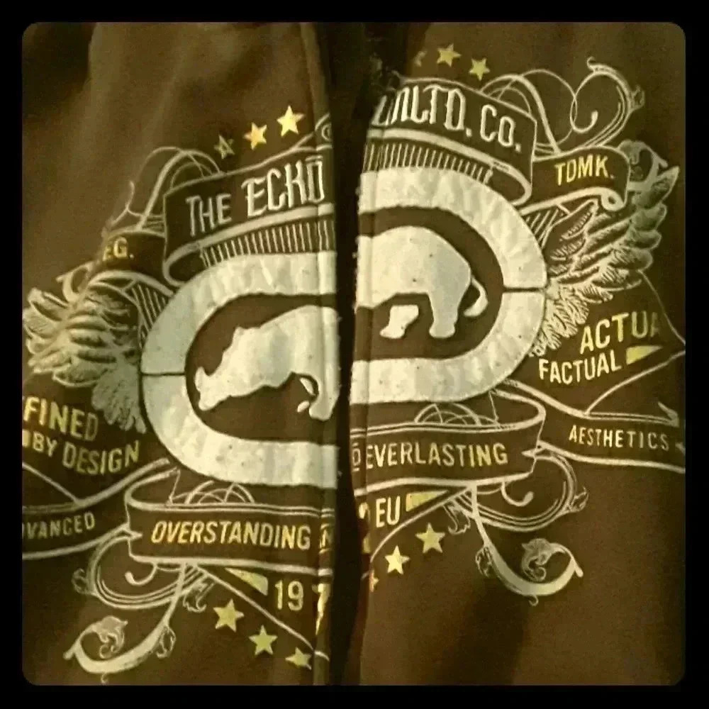 Ecko Unlimited Marc Ecko Brown insulated hoodie zi